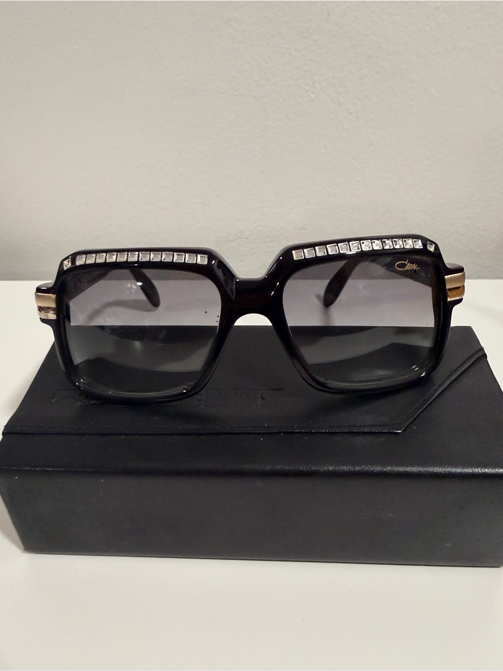 Cazal 607 black crystal limited edition